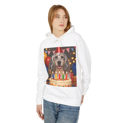 Birthday Buddy English Setter Unisex Lightweight Hoodie