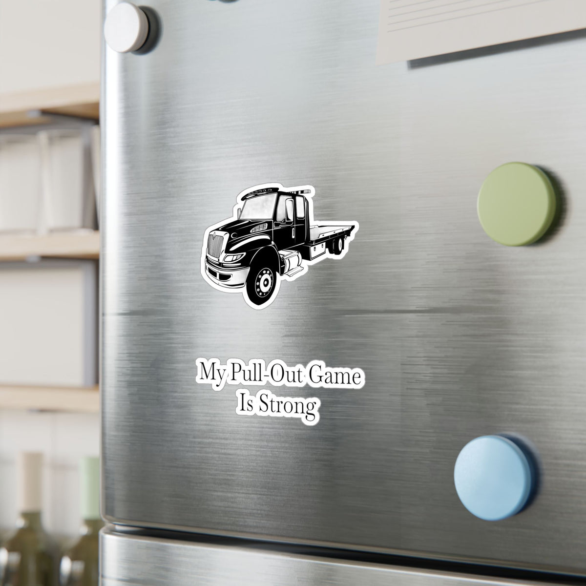 Pull Out Flatbed Tow Truck Vinyl Decal