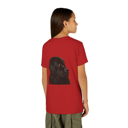Newfie Head Youth Unisex Short Sleeve Crewneck Tee