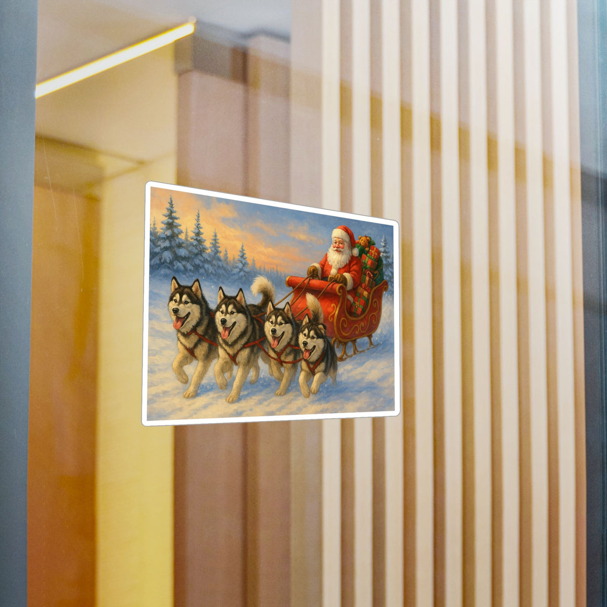 Dashing Through The Snow Vinyl Decal