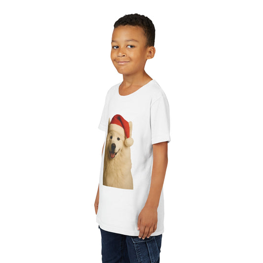 Santa Paws Samoyed Youth Unisex Short Sleeve Crewneck Tee