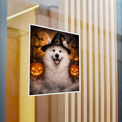 Witch Hat Pack Samoyed Vinyl Decal