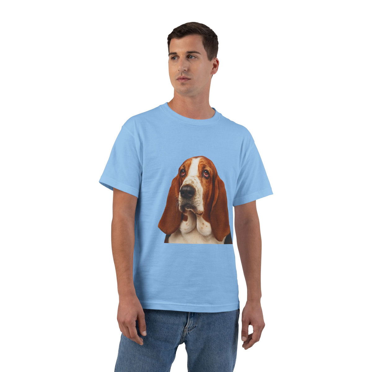 Basset Head Men's Short-Sleeve Crewneck Tee