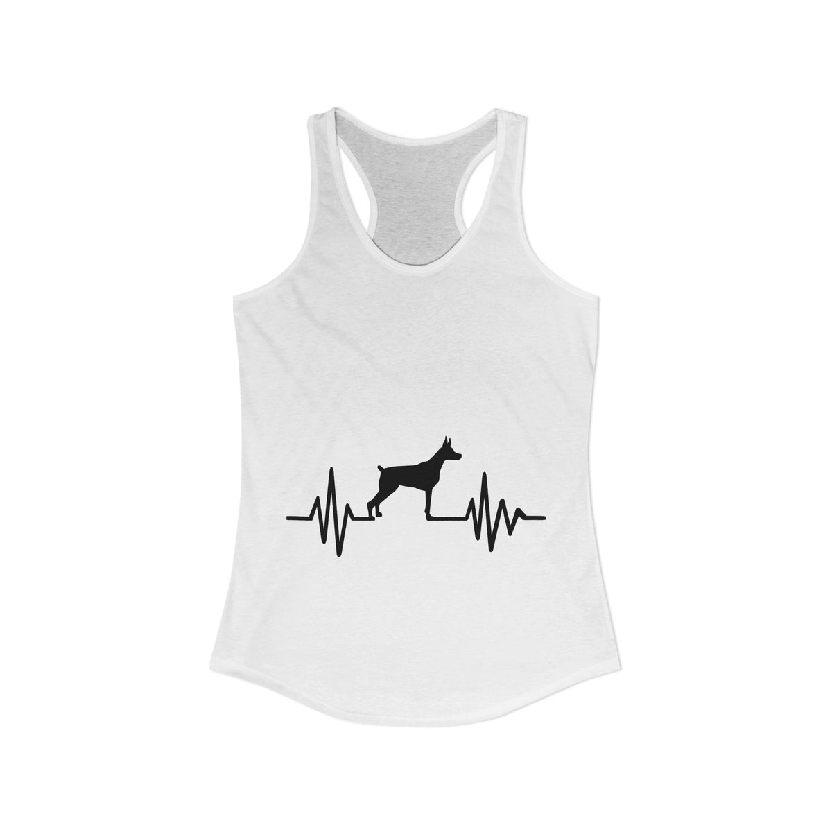 My Heart Beats For Dobermans Women's Racerback Tank