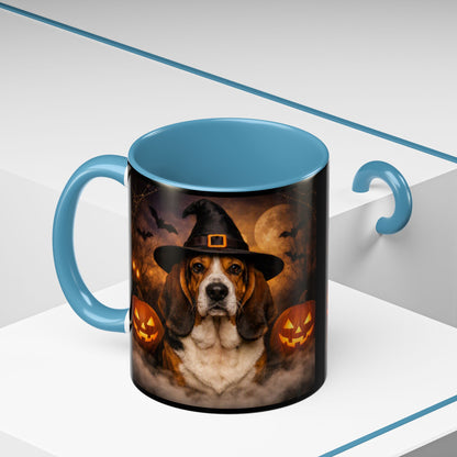 Witch Hat Pack Basset 2-Tone Coffee Mug