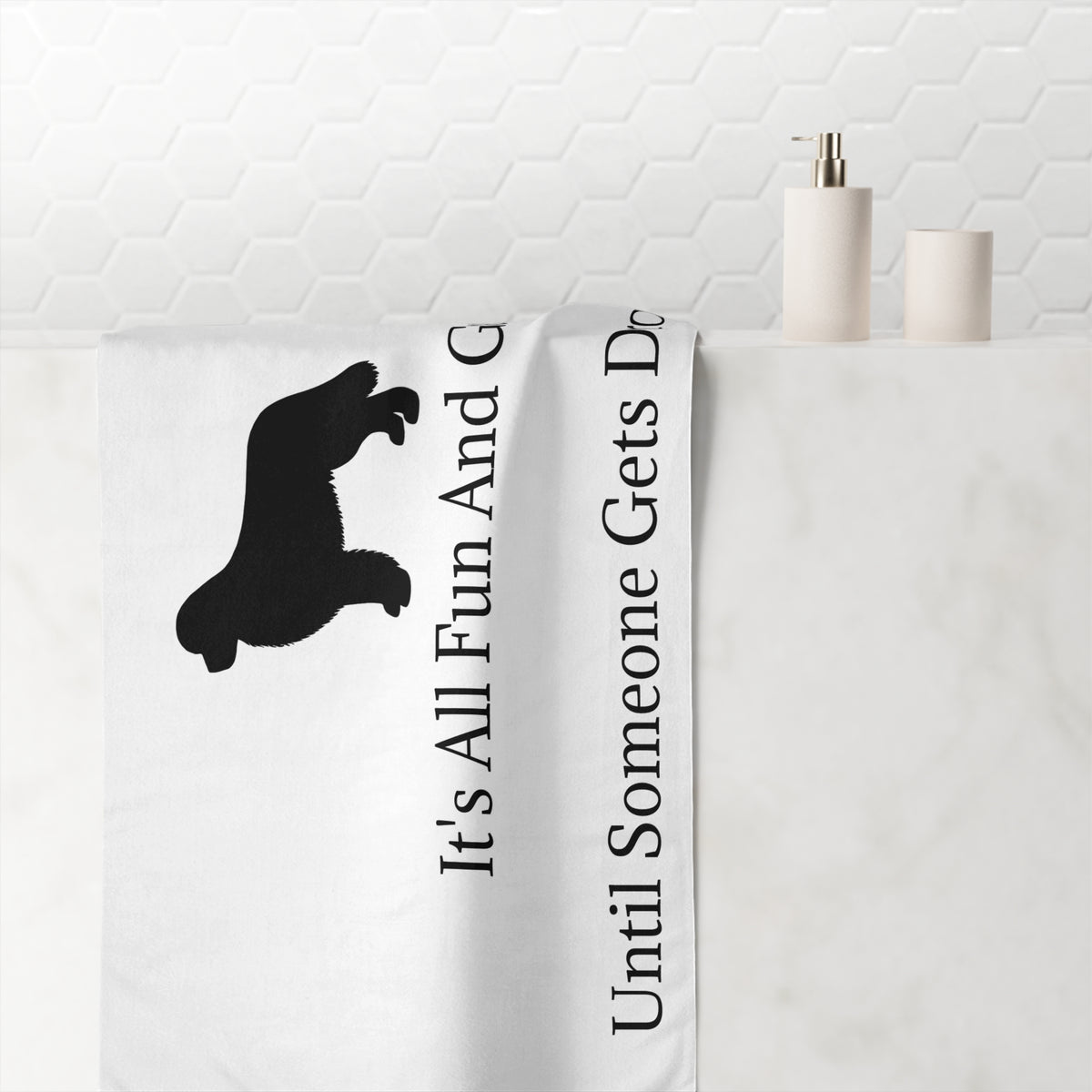 Fun And Games Mink-Cotton  Beach Towel
