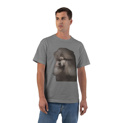 Poodle Head Men's Short-Sleeve Crewneck Tee