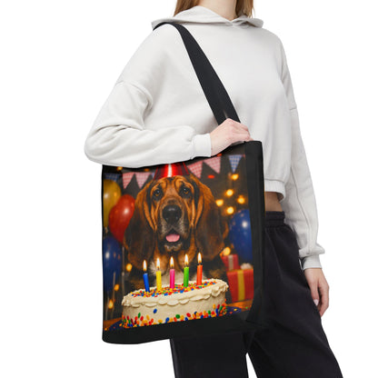 Birthday Buddy Bloodhound Tote Bag