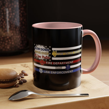 Slow Down Move Over Flag 2-Tone Coffee Mug