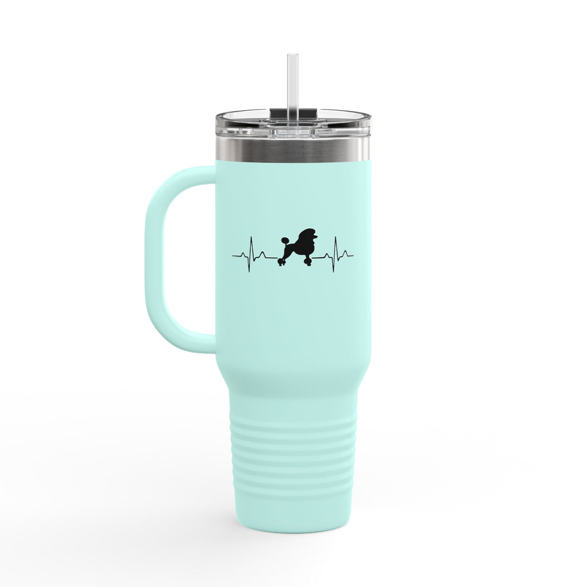 My Heart Beats For Poodles Insulated Travel Mug