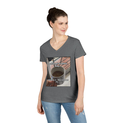 National Coffee Day Women's V-Neck Tee