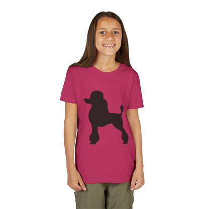 Poodle Silhouette Youth Unisex Short Sleeve Crewneck Tee