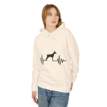 My Heart Beats For Dobermans Unisex Lightweight Hoodie