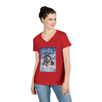 Snow Much Attitude Women's V-Neck Tee