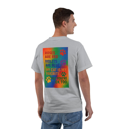Roses Are Red Cat Men's Short-Sleeve Crewneck Tee