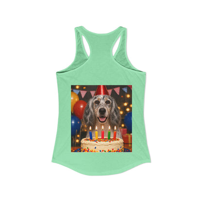 Birthday Buddy English Setter Women's Racerback Tank