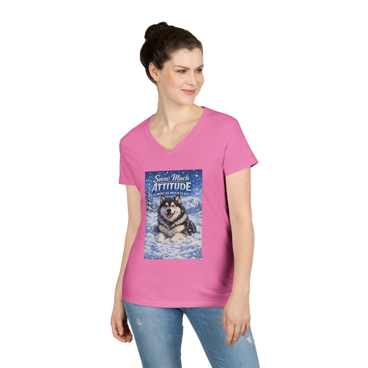 Snow Much Attitude Women's V-Neck Tee