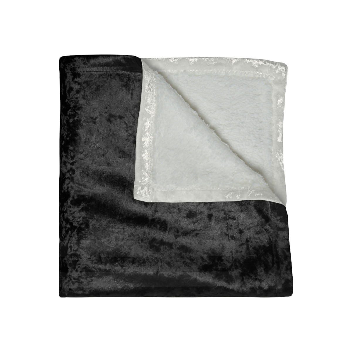 Thin White Line Crushed Velvet Blanket