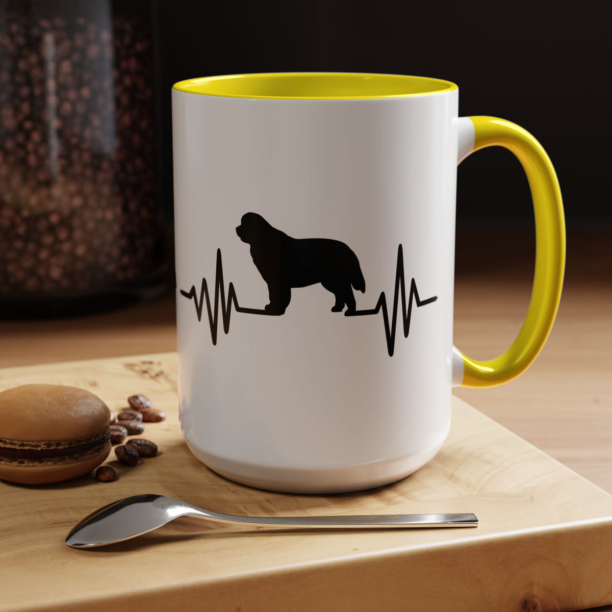 My Heart Beats For Newfies 2-Tone Coffee Mug