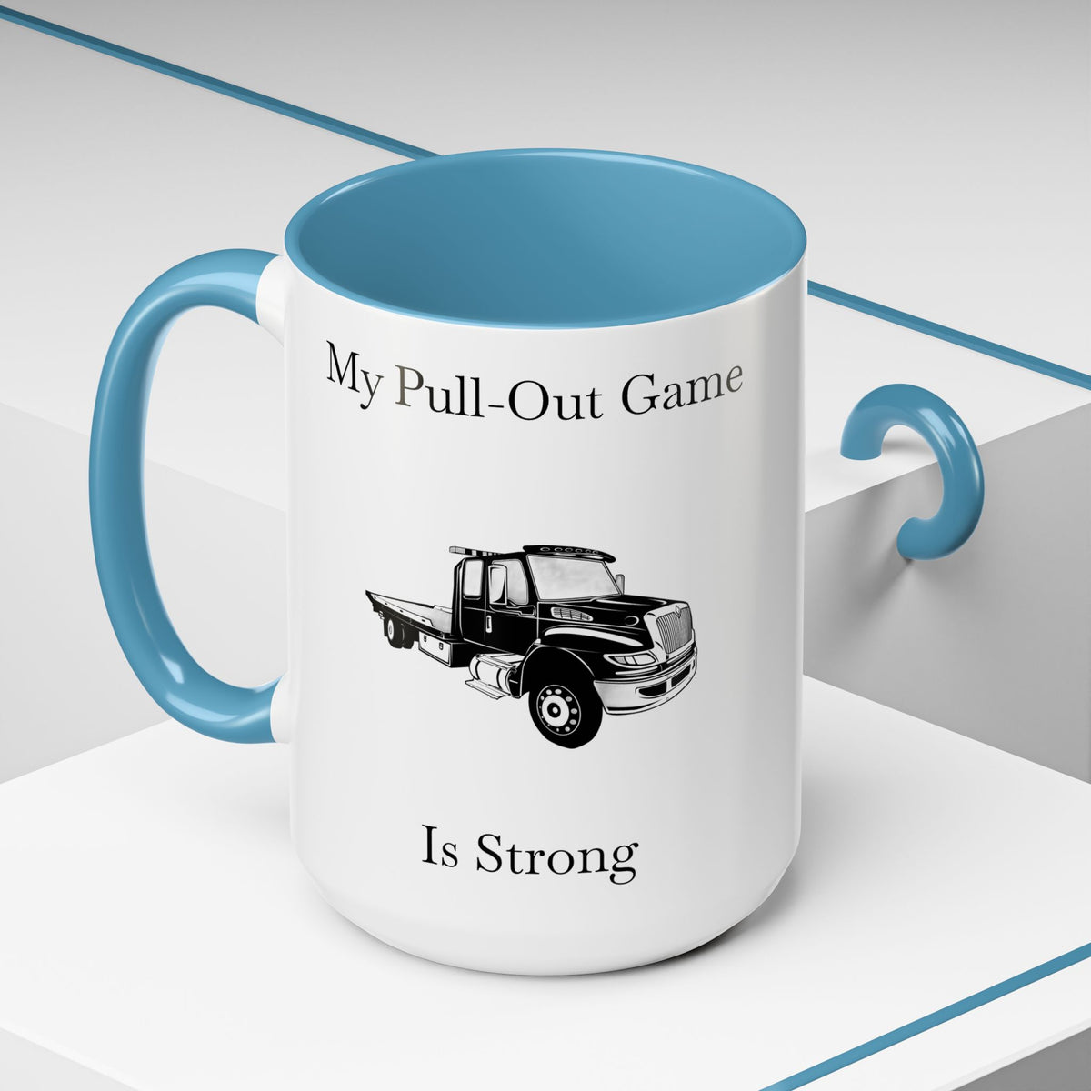 Pull Out Flatbed Tow Truck 2-Tone Coffee Mug