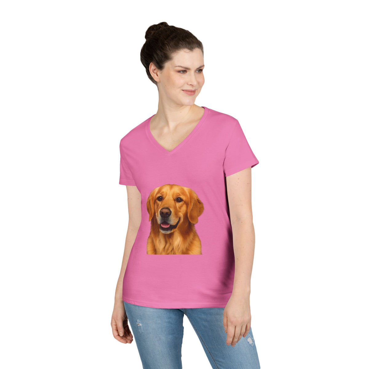 Golden Head Women's V-Neck Tee