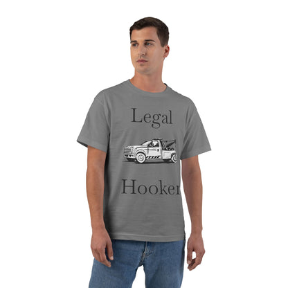 Legal H**ker Wheel Lift Tow Truck Men's Short-Sleeve Crewneck Tee