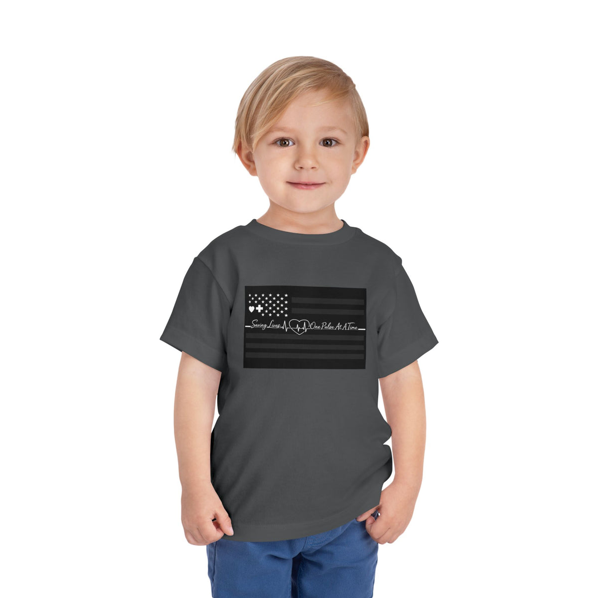 Thin White Line Toddler Unisex Short Sleeve Crewneck Tee