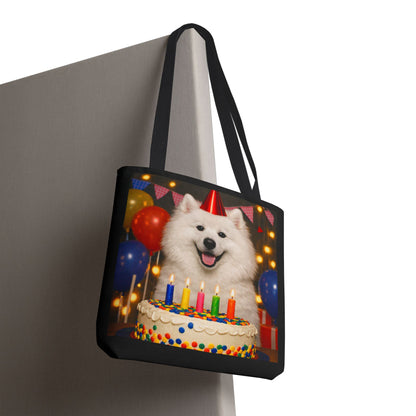 Birthday Buddy Samoyed Tote Bag