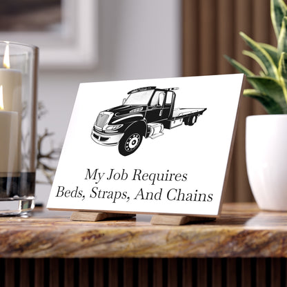 Beds, Straps, And Chains Ceramic Photo Tile