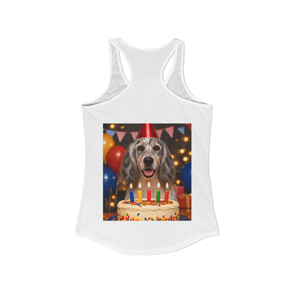 Birthday Buddy English Setter Women's Racerback Tank