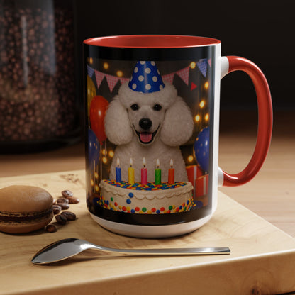 Birthday Buddy Poodle 2-Tone Coffee Mug