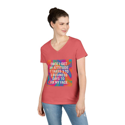 Fix My Face Women's V-Neck Tee