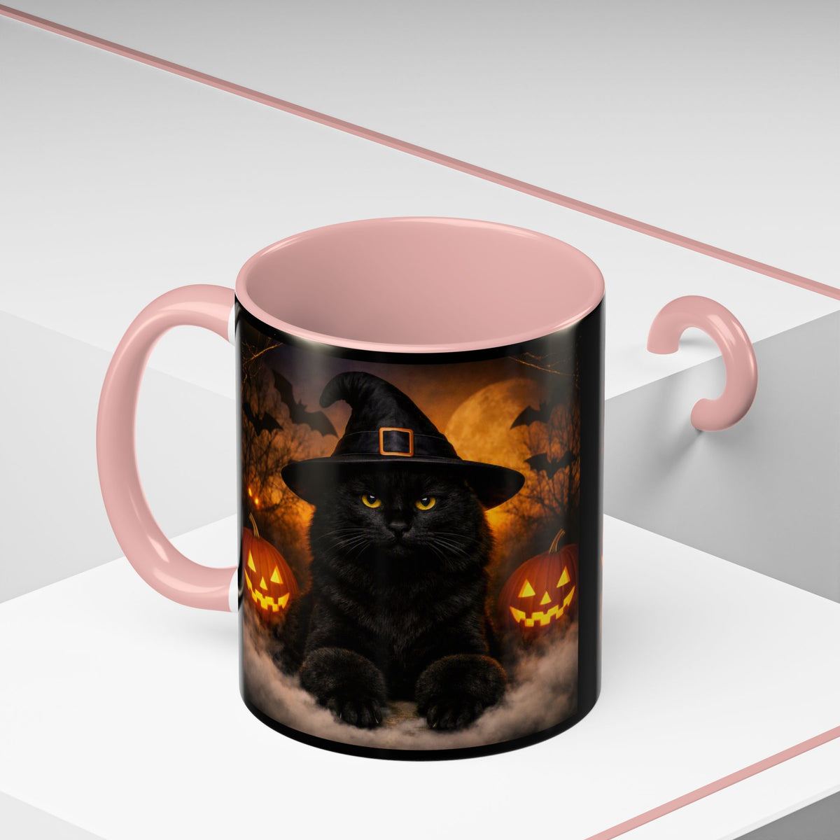 Witch Hat Pack Cat 2-Tone Coffee Mug