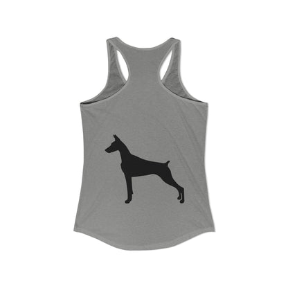 Doberman Silhouette Women's Racerback Tank