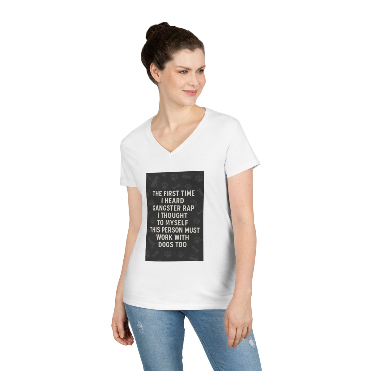 Gangster Rap Women's V-Neck Tee