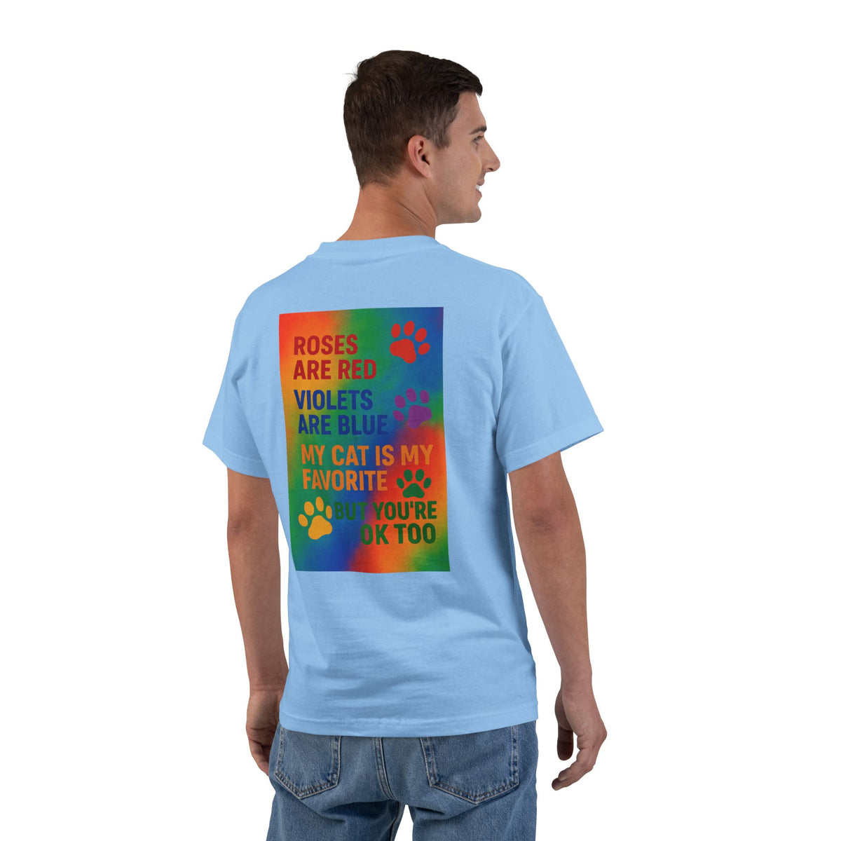 Roses Are Red Cat Men's Short-Sleeve Crewneck Tee