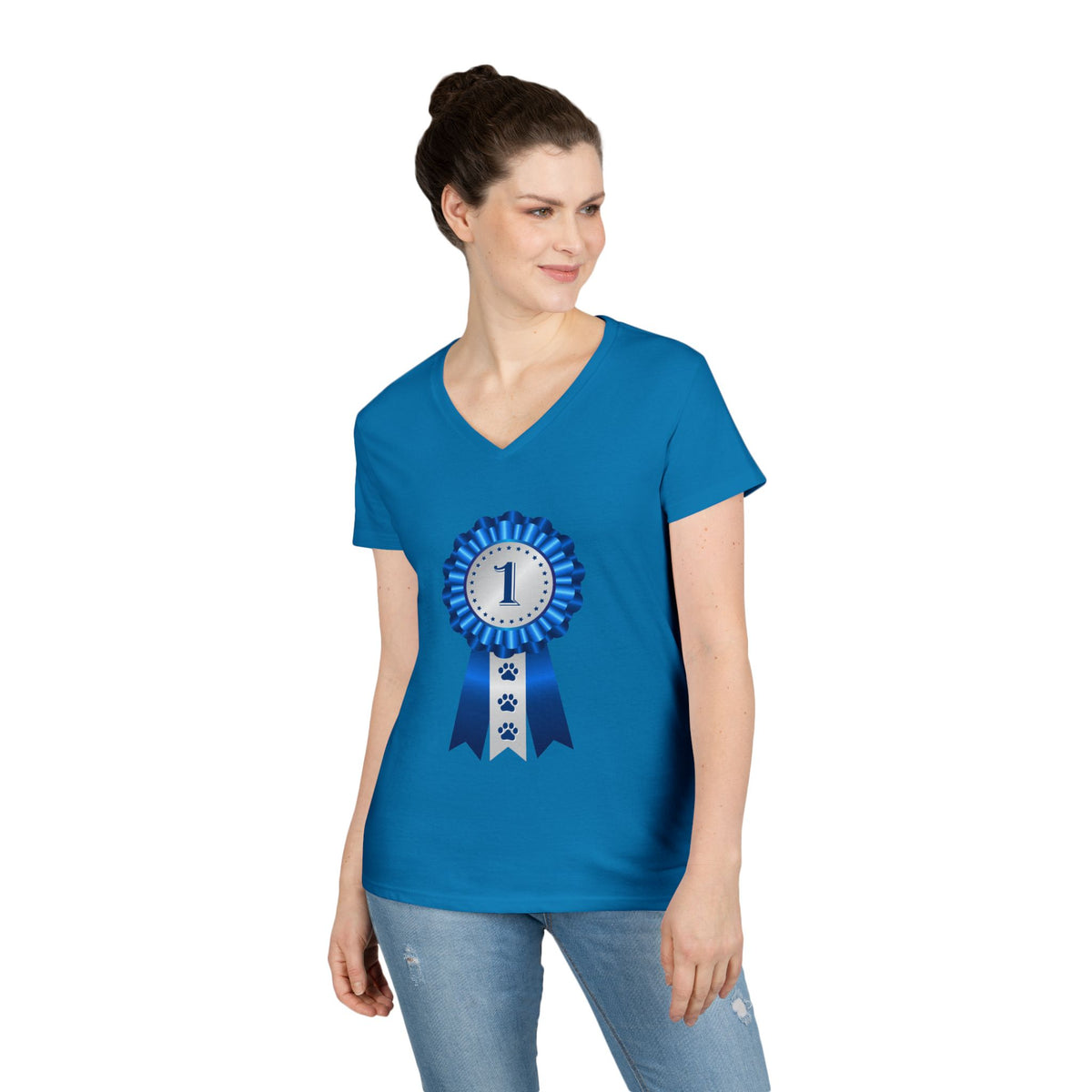 Show Ribbon Women's V-Neck Tee