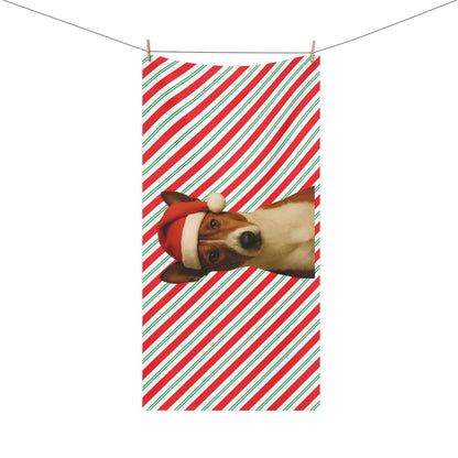 Santa Paws Basenji Mink-Cotton  Beach Towel