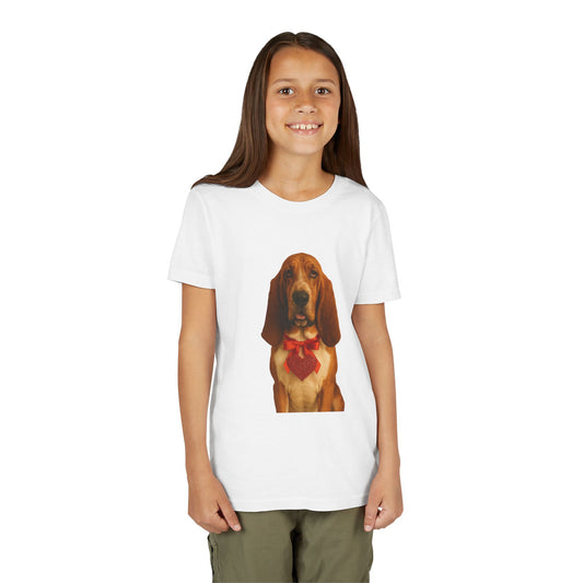 Cupid's Companion Basset Youth Unisex Short Sleeve Crewneck Tee