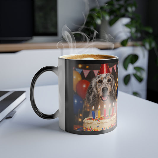 Birthday Buddy English Setter Color Changing Mug