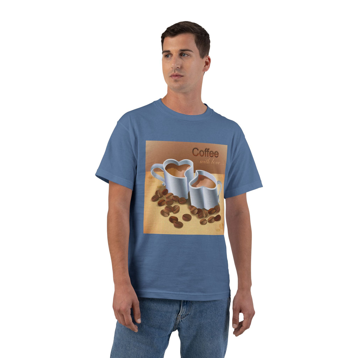 Coffee With Love Men's Short-Sleeve Crewneck Tee