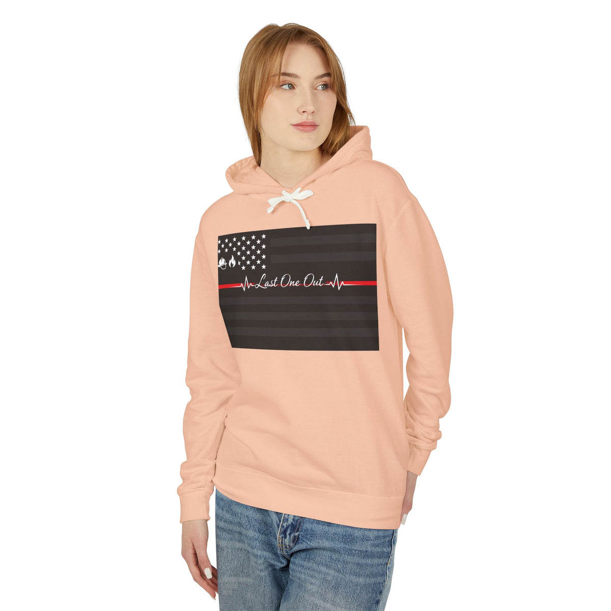 Thin Red Line Unisex Lightweight Hoodie
