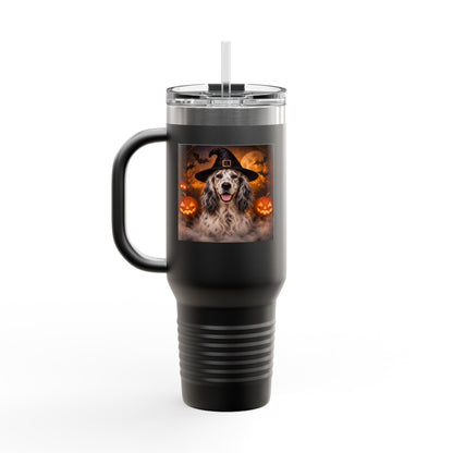 Witch Hat Pack English Setter Insulated Travel Mug