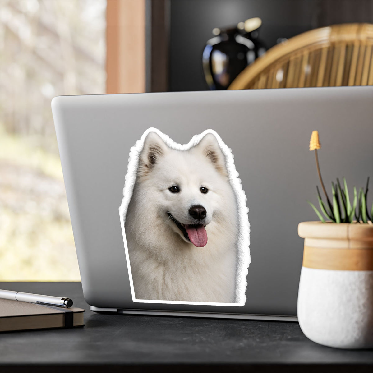 Samoyed Head Vinyl Decal