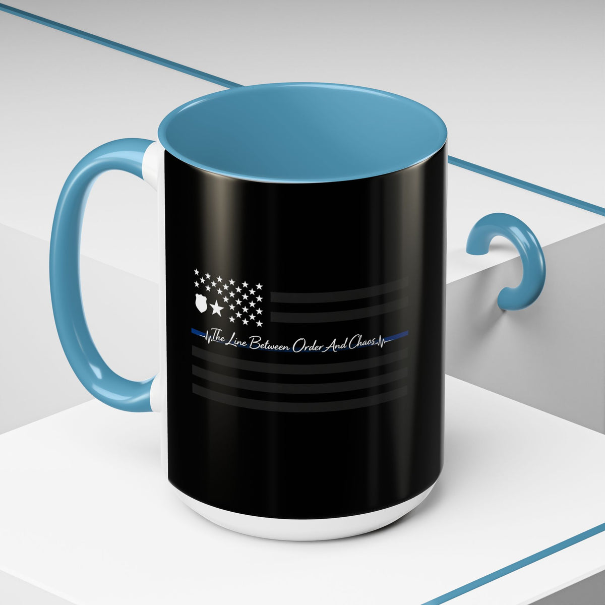 Thin Blue Line 2-Tone Coffee Mug