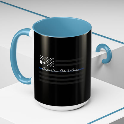 Thin Blue Line 2-Tone Coffee Mug