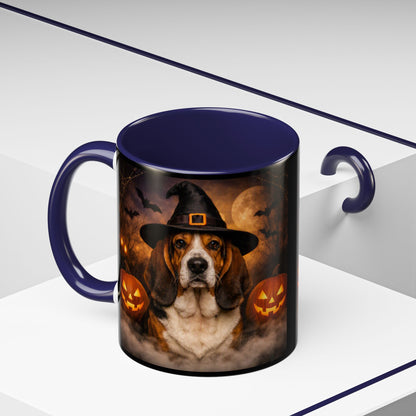 Witch Hat Pack Basset 2-Tone Coffee Mug