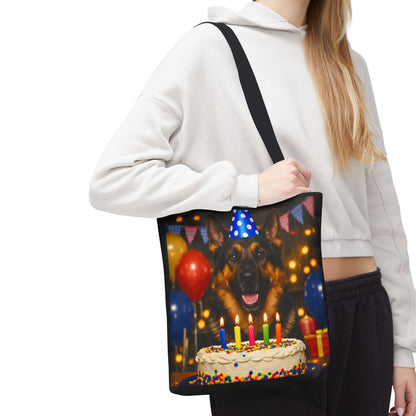 Birthday Buddy German Shepherd Tote Bag