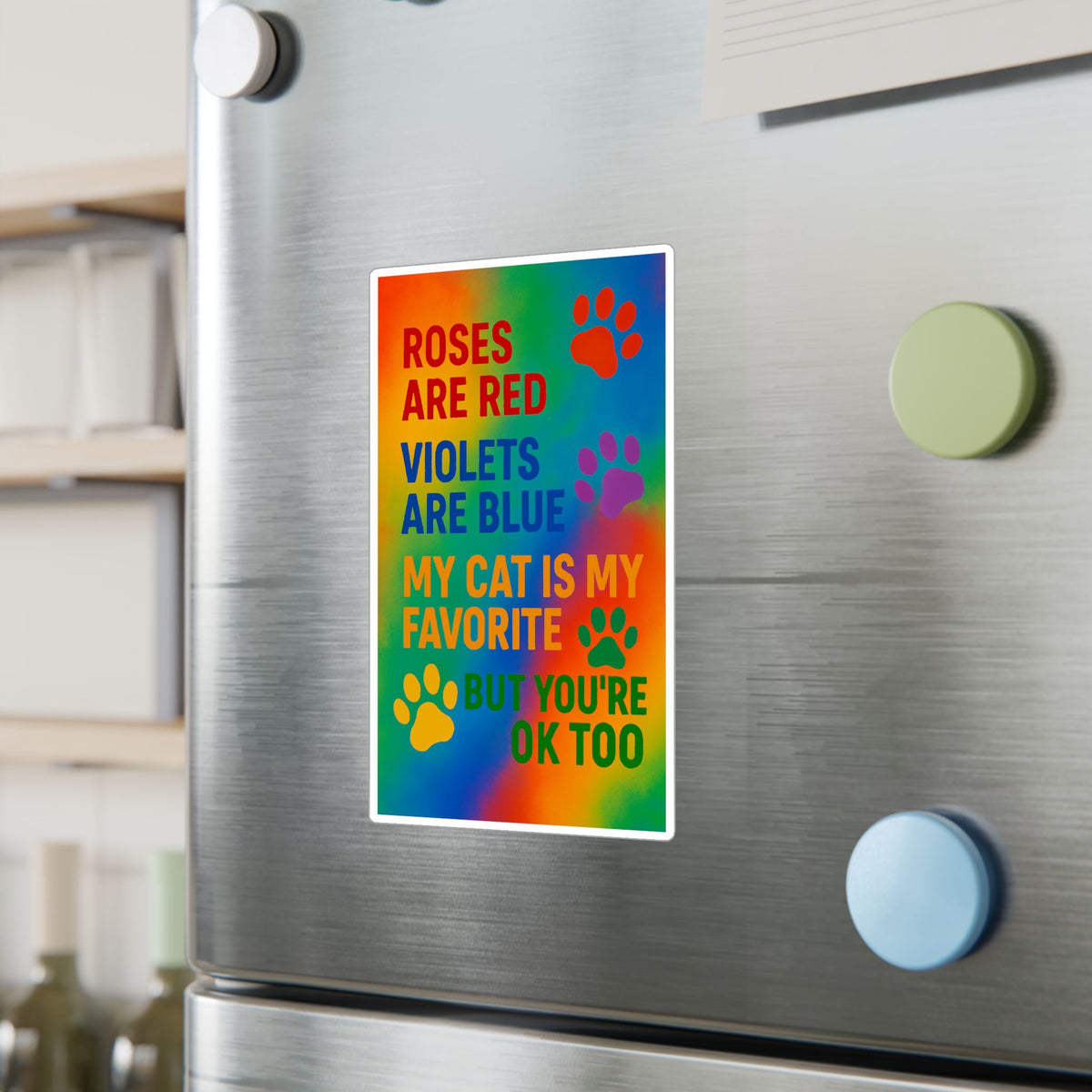 Roses Are Red Cat Vinyl Decal
