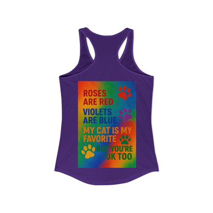 Roses Are Red Cat Women's Racerback Tank